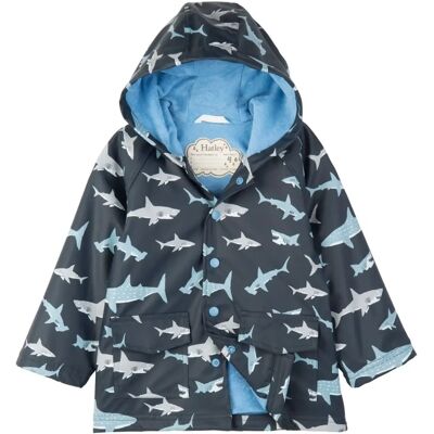 Hatley - Lots Of Sharks - Blau - Shark Frenzy - Regenmantel Hatley - Lots Of Sharks - Blau - Shark Frenzy - Regenmantel