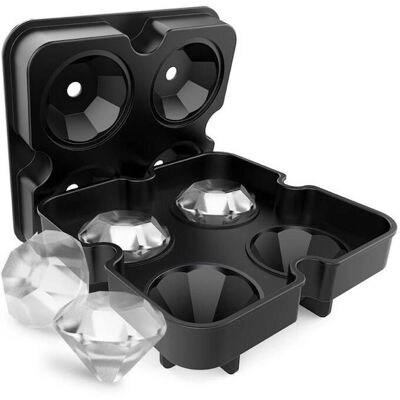 Otego Isform Diamant - Fødevaregodkendt Silikone - 2 Formen - Sort - 12,3cm Otego Isform Diamant - Fødevaregodkendt Silikone - 2 Formen - Sort - 12,3cm