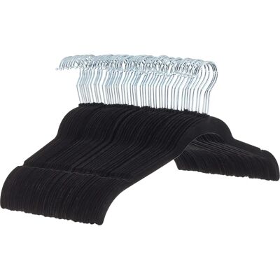 Amazon Basics Velvet Shirt/Dress Hangers - Black - 50 Pack Amazon Basics Velvet Shirt/Dress Hangers - Black - 50 Pack