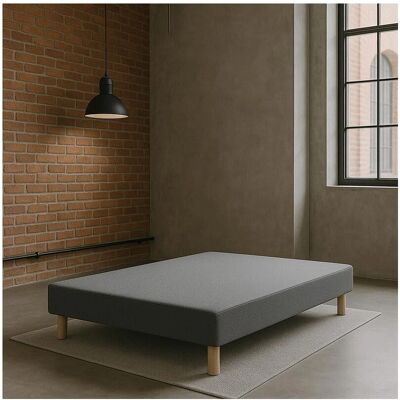 Sommiflex - Sommier Tapissier Gris 130x200 - 130x200 - Base de lit - Publicité Sommiflex - Sommier Tapissier Gris 130x200 - 130x200 - Base de lit - Publicité