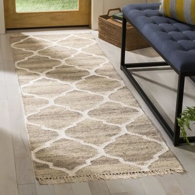 Safavieh - Natural Kilim Collection Short Pile - Hellgrau Elfenbein - Rug Safavieh - Natural Kilim Collection Short Pile - Hellgrau Elfenbein - Rug