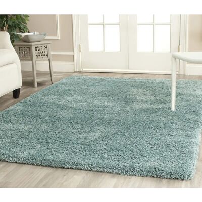 Tapis rectangle bleu Safavieh - 183x122 cm - Publicité Tapis rectangle bleu Safavieh - 183x122 cm - Publicité