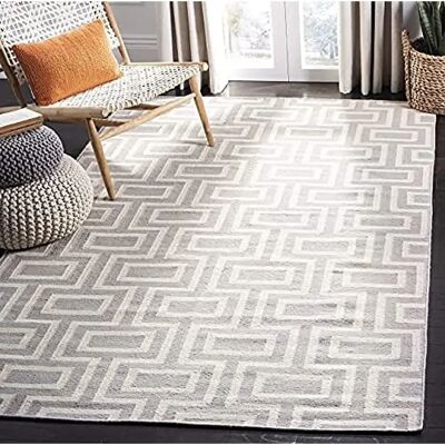 Alfombra de Lana Gris Kinsley - 183x183 cm NADUVI Alfombra de Lana Gris Kinsley - 183x183 cm NADUVI