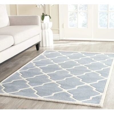 Safavieh Wollteppich Blau/Elfenbein - Rechteckig, 185x275 cm - Teppich Safavieh Wollteppich Blau/Elfenbein - Rechteckig, 185x275 cm - Teppich