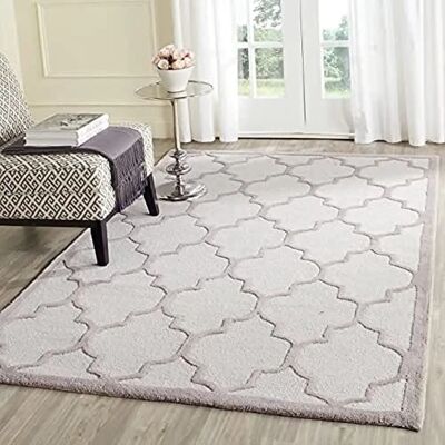 Tapis Beige Everly de Safavieh - 270x180 cm, Style Classique, Laine Tuftée - Publicité Tapis Beige Everly de Safavieh - 270x180 cm, Style Classique, Laine Tuftée - Publicité
