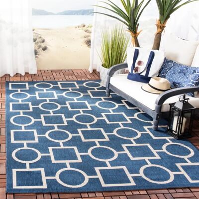 Safavieh Blau Indoor-Outdoor-Teppich - Teppich Safavieh Blau Indoor-Outdoor-Teppich - Teppich