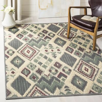 NADUVI Salma Viskose Mehrfarbiger Teppich - Rechteckig 170x120 cm NADUVI Salma Viskose Mehrfarbiger Teppich - Rechteckig 170x120 cm
