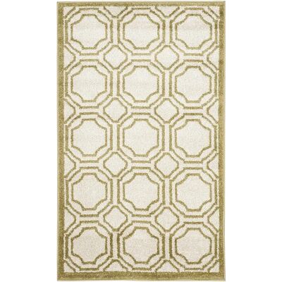 Safavieh - Ferrat Geometric - Ivory & Light Green - Tapis - Publicité Safavieh - Ferrat Geometric - Ivory & Light Green - Tapis - Publicité