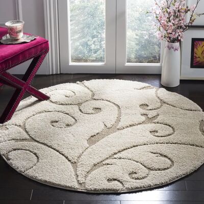 Safavieh Beigefarbener Damast-Teppich - 200x200 cm - Teppich Safavieh Beigefarbener Damast-Teppich - 200x200 cm - Teppich