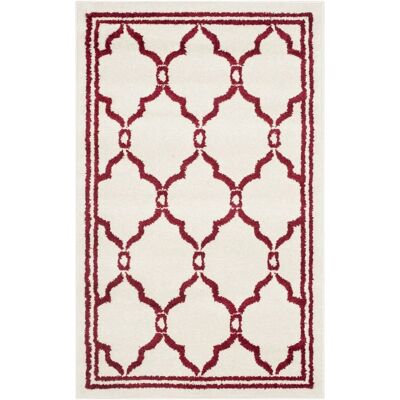Safavieh Elfenbein Röd Polypropylen Teppich - Innen & Außen Safavieh Elfenbein Röd Polypropylen Teppich - Innen & Außen