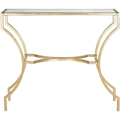 Safavieh Gold Akzenttisch - Elegantes Eisen & Glas - 100x90x30cm Safavieh Gold Akzenttisch - Elegantes Eisen & Glas - 100x90x30cm