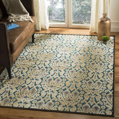 Safavieh Aziz Viskose-Teppich - 230x160cm, Gelb & Anthrazit - Rechteckig Safavieh Aziz Viskose-Teppich - 230x160cm, Gelb & Anthrazit - Rechteckig