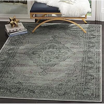Safavieh Olivia Vintage Quadrat Teppich - Blau Viskose 180x180cm Safavieh Olivia Vintage Quadrat Teppich - Blau Viskose 180x180cm