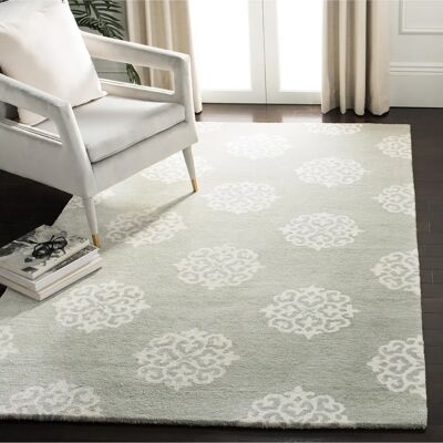 Safavieh Caroline Wolle grauer 244x152 cm Teppich Safavieh Caroline Wolle grauer 244x152 cm Teppich