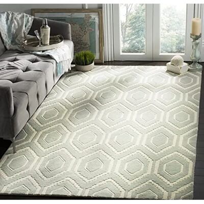 Safavieh Essex Wollteppich Grau 240x150 cm Safavieh Essex Wollteppich Grau 240x150 cm