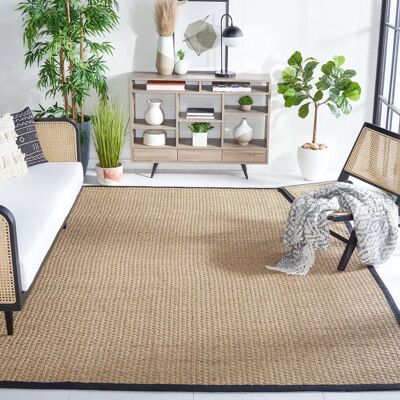 Safavieh Naturfasermatte - Schwarz 185x180cm Safavieh Naturfasermatte - Schwarz 185x180cm