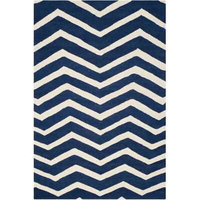 Tapis Edie Bleu Safavieh - Rectangle, 180x120 cm - Publicité Tapis Edie Bleu Safavieh - Rectangle, 180x120 cm - Publicité