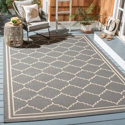 Safavieh Innen/Außen Teppich - Grau/Beige - 230x160cm Safavieh Innen/Außen Teppich - Grau/Beige - 230x160cm