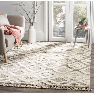 NADUVI Beigetribal-Teppich 240x150 - Teppich NADUVI Beigetribal-Teppich 240x150 - Teppich
