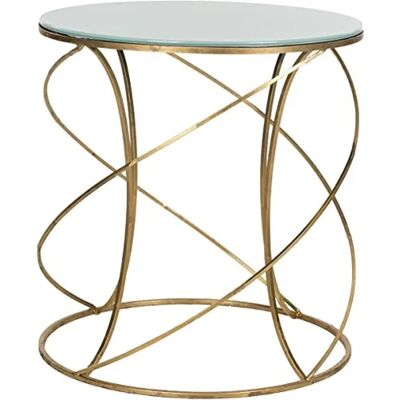 Tavolino in ferro Safavieh Nero/Oro 50x55x50cm Tavolino in ferro Safavieh Nero/Oro 50x55x50cm