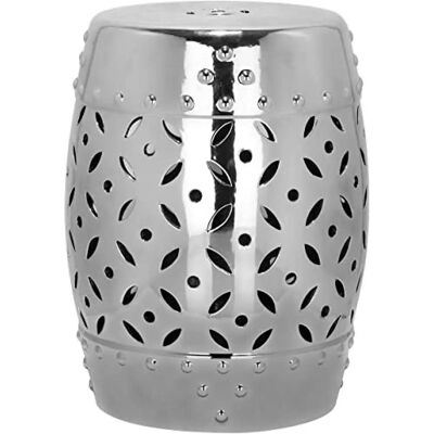 Safavieh Gartensitz - Silber Keramik - 33x33x47 cm Safavieh Gartensitz - Silber Keramik - 33x33x47 cm