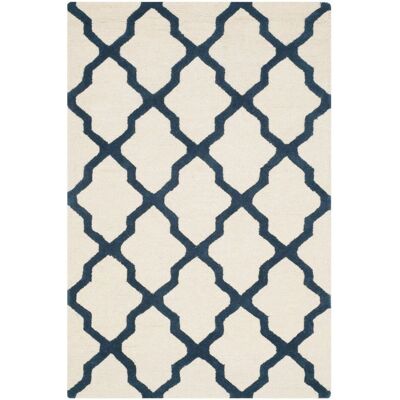 Tapis Bleu Ava de Safavieh - Tissu en Laine Classique - Publicité Tapis Bleu Ava de Safavieh - Tissu en Laine Classique - Publicité