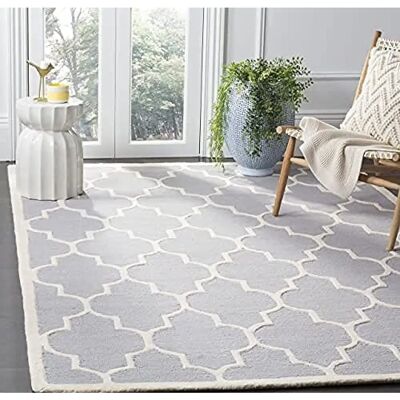 Tapis Safavieh Everly - Laine, Argent, 270x180 cm - Publicité Tapis Safavieh Everly - Laine, Argent, 270x180 cm - Publicité