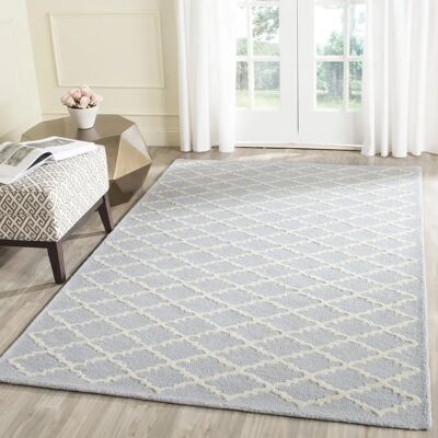 Safavieh Blau Wollteppich - 180x180 cm - Zeitlose Motive Safavieh Blau Wollteppich - 180x180 cm - Zeitlose Motive