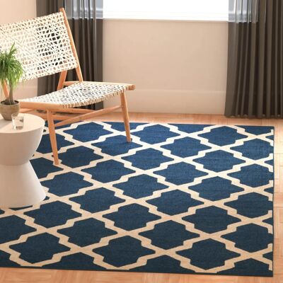 Safavieh Ava Wollteppich - Blau, 240x150 cm - Zeitloses Design Safavieh Ava Wollteppich - Blau, 240x150 cm - Zeitloses Design