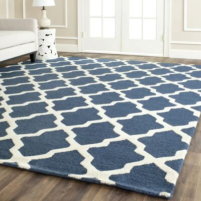 Safavieh Modell Ava Wollteppich - Rechteckig, Blau, 270x180cm Safavieh Modell Ava Wollteppich - Rechteckig, Blau, 270x180cm