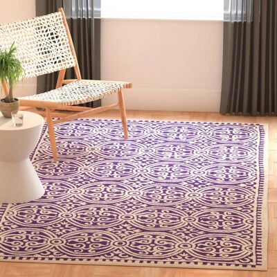 Tapis Medaillon Violet Ivoire Safavieh - Tapis - Publicité Tapis Medaillon Violet Ivoire Safavieh - Tapis - Publicité