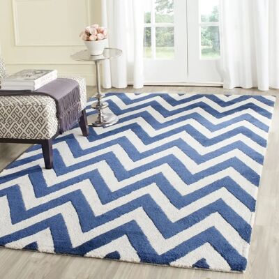Tapis Stella Bleu Safavieh - 240x150 cm - Publicité Tapis Stella Bleu Safavieh - 240x150 cm - Publicité