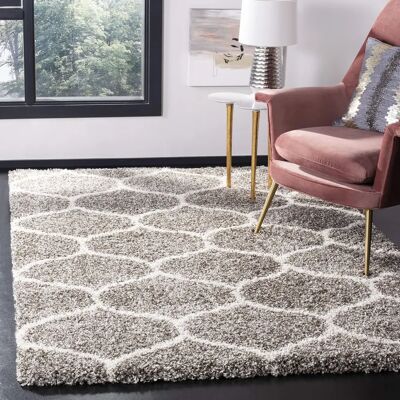 Safavieh Grau/Eierschale Shaggy Teppich 160x230cm - Teppich Safavieh Grau/Eierschale Shaggy Teppich 160x230cm - Teppich