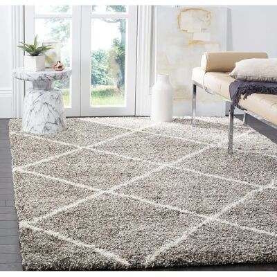 Safavieh Gray Shag Rug 200x300cm - Modern Textured Floor Covering Safavieh Gray Shag Rug 200x300cm - Modern Textured Floor Covering