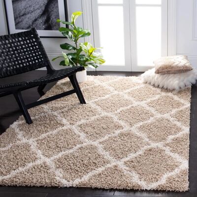 NADUVI Safavieh Beigem polyester Rechteckiger Teppich - Teppich NADUVI Safavieh Beigem polyester Rechteckiger Teppich - Teppich