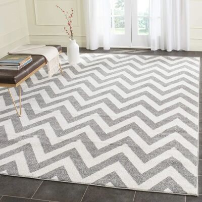 Tapis extérieur Safavieh La Victoria Polypropylène Gris 150x90cm Tapis extérieur Safavieh La Victoria Polypropylène Gris 150x90cm