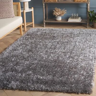 Safavieh Grauer Hochflor-Teppich - Handgetuftet 160x230cm - Teppich Safavieh Grauer Hochflor-Teppich - Handgetuftet 160x230cm - Teppich