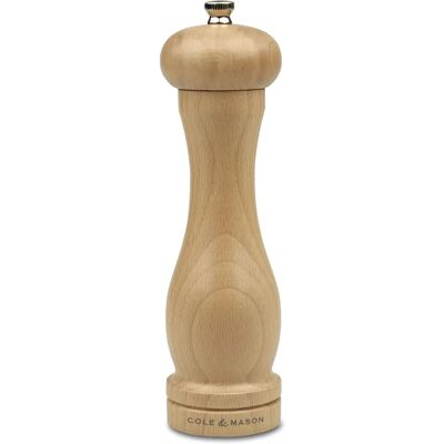 Moulin à poivre en bois de hêtre Cole & Mason - 20cm - Capstan de meulage précis Moulin à poivre en bois de hêtre Cole & Mason - 20cm - Capstan de meulage précis