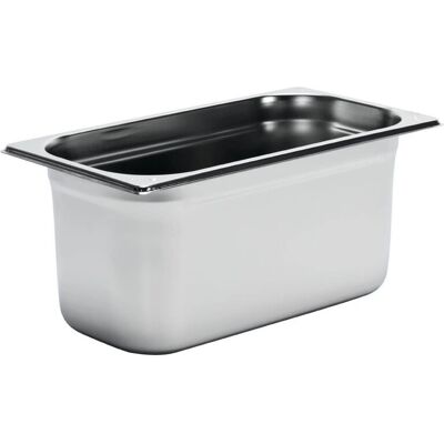 Plat à four GN 1/3 en Inox Gastro M - 6,75L - Conformité alimentaire - Publicité Plat à four GN 1/3 en Inox Gastro M - 6,75L - Conformité alimentaire - Publicité