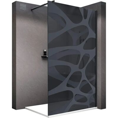 Bernstein Modèle EX101 Paroi de douche walk-in - Verre gris - Publicité Bernstein Modèle EX101 Paroi de douche walk-in - Verre gris - Publicité