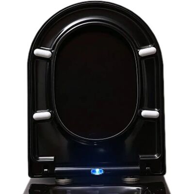 Asiento de inodoro Bernstein U1002 Cierre suave con luz LED - Compatible con WC suspendidos Asiento de inodoro Bernstein U1002 Cierre suave con luz LED - Compatible con WC suspendidos