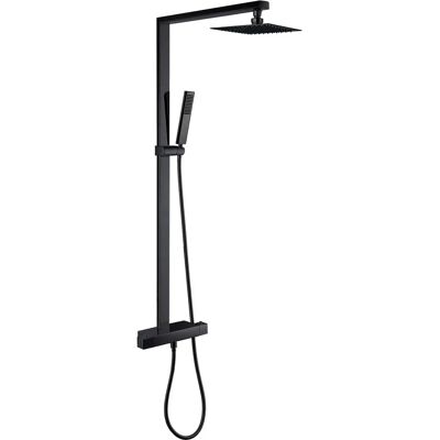 Système de douche thermostatique Bernstein noir - 40x40cm - Sécurité et réglable - Publicité Système de douche thermostatique Bernstein noir - 40x40cm - Sécurité et réglable - Publicité