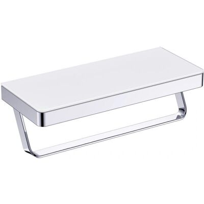 Toallero de baño de acero inoxidable G504 Bernstein con repisa de cristal Toallero de baño de acero inoxidable G504 Bernstein con repisa de cristal