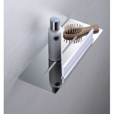 Étagère de douche Bernstein en acier inoxydable - Chrome/Noir - 32x12,7cm - Publicité Étagère de douche Bernstein en acier inoxydable - Chrome/Noir - 32x12,7cm - Publicité
