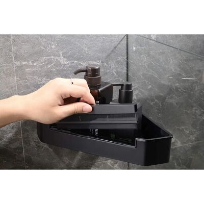 Étagère de douche d'angle Bernstein DK719 en inox - Noir mat & chrome - Publicité Étagère de douche d'angle Bernstein DK719 en inox - Noir mat & chrome - Publicité
