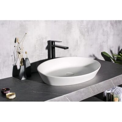Lavabo en fonte minérale Bernstein NT2660 - 60x40x12,5 cm - Blanc - Publicité Lavabo en fonte minérale Bernstein NT2660 - 60x40x12,5 cm - Blanc - Publicité