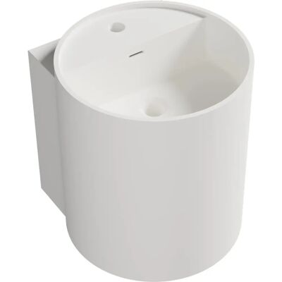 Lavabo a parete Bernstein - Materiale in fusione minerale - Foro per rubinetto preforato - 40x42x45cm Lavabo a parete Bernstein - Materiale in fusione minerale - Foro per rubinetto preforato - 40x42x45cm