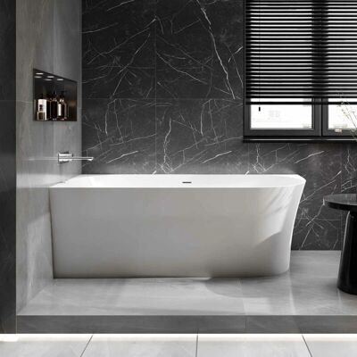 Bañera exenta Bernstein Nova Slim Line - Instalación a la izquierda - Blanco Bañera exenta Bernstein Nova Slim Line - Instalación a la izquierda - Blanco