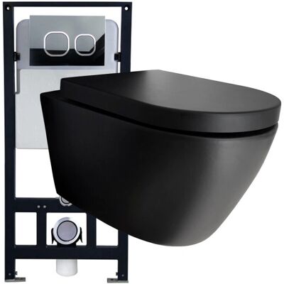 Bernstein B-8030R Wc sospeso Nano - Ceramica - Nero opaco Bernstein B-8030R Wc sospeso Nano - Ceramica - Nero opaco