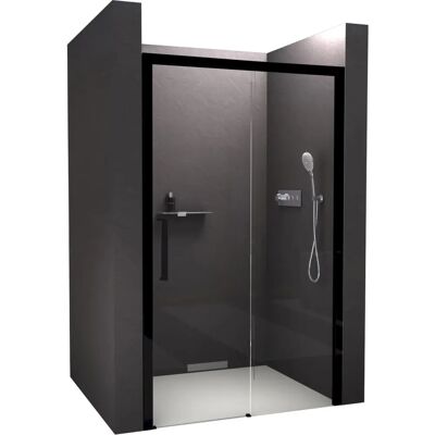 Paroi de douche Bernstein DX906 FLEX - Réversible, Verre Nano, Noir - Publicité Paroi de douche Bernstein DX906 FLEX - Réversible, Verre Nano, Noir - Publicité
